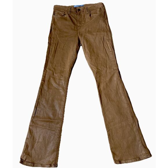 Joes Womens High Rise Flare Leg Jeans Coated Caramel Brown Cotton Size 29 - Picture 3 of 10